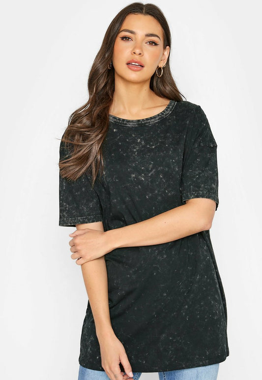  ACID WASH OVERSIZED - T-Shirt Basic - Black