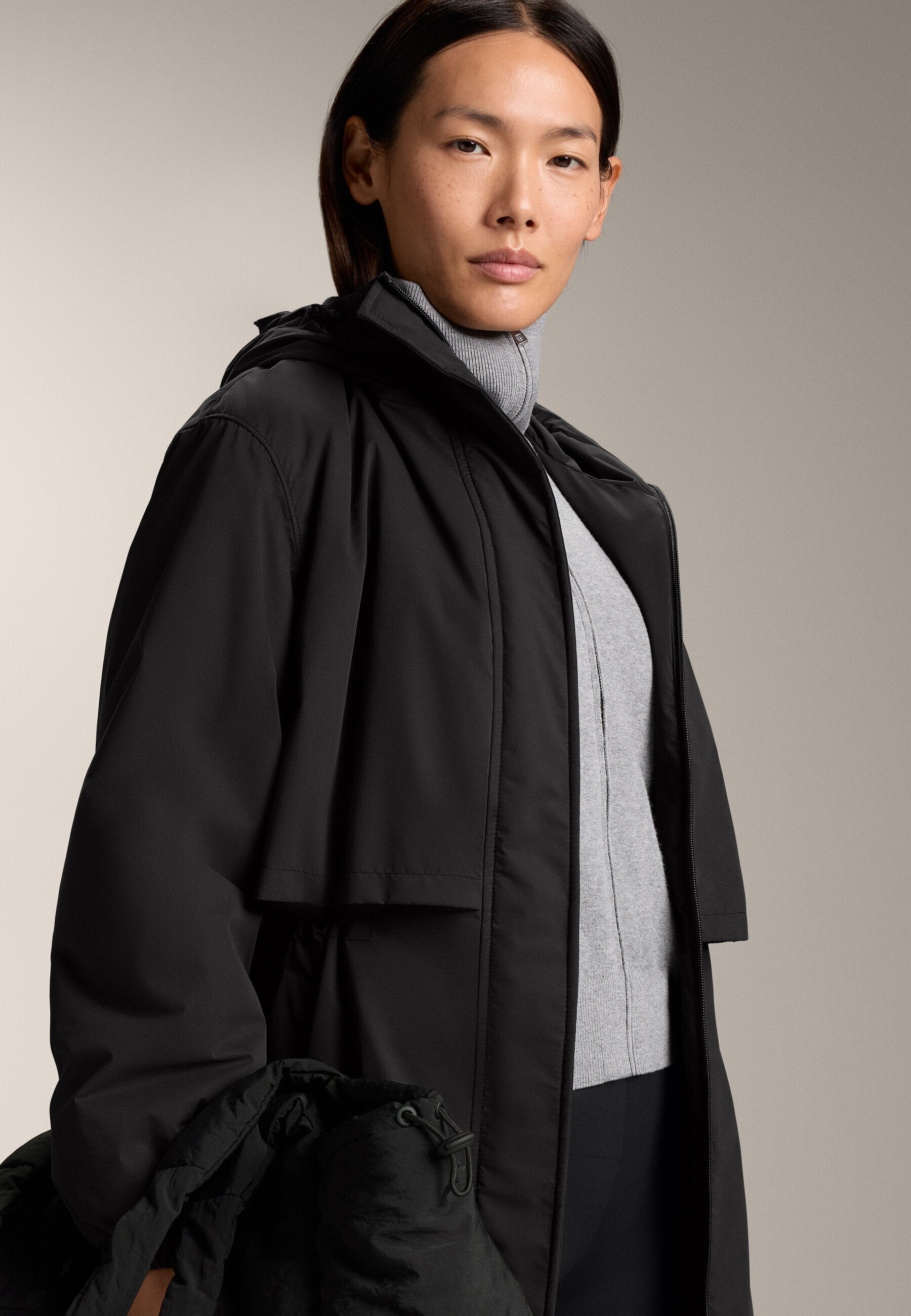 Oysho FELLEX® AEROGEL 10K WATERPROOF LONG PADDED - Waterproof Jacket - Black