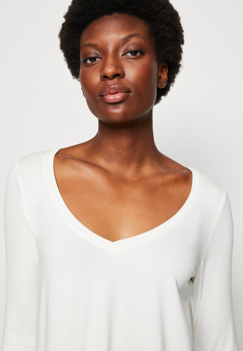 Marc O'Polo 3/4 SLEEVE V NECK - Langarmshirt - White