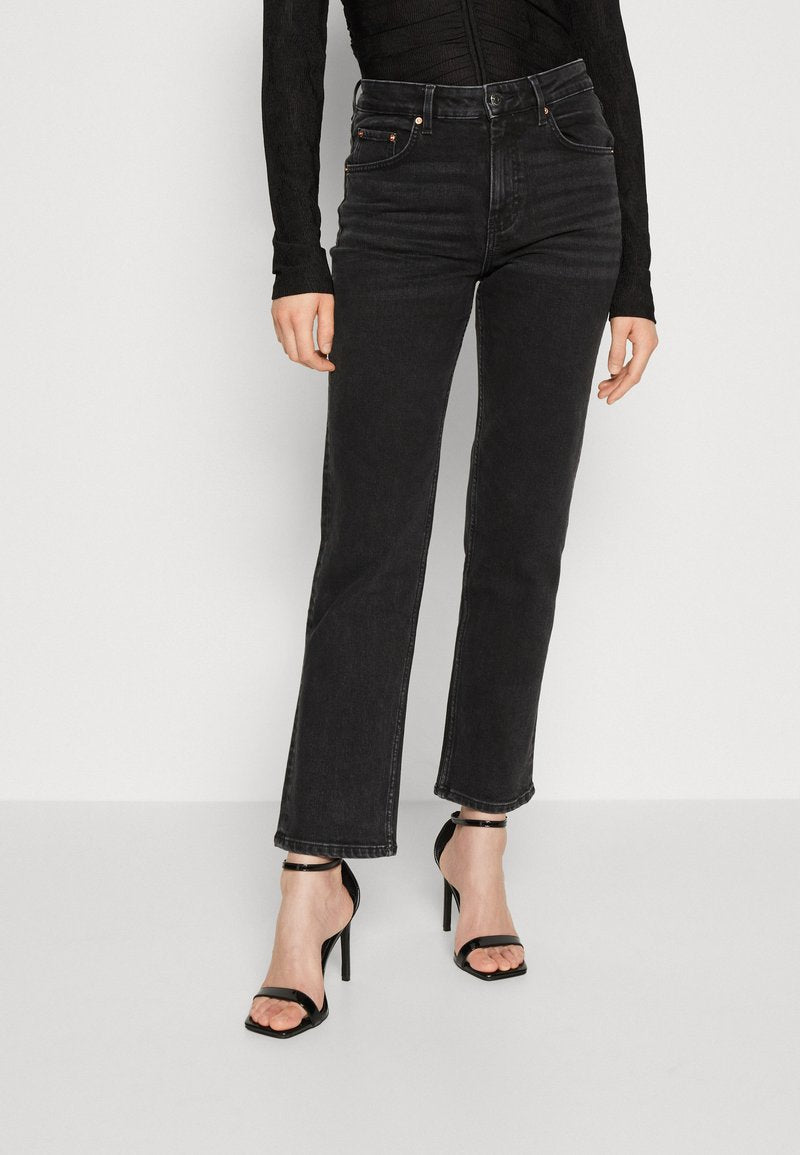 Gina Tricot STRAIGHT STRETCH - Jeans Straight Leg - Black