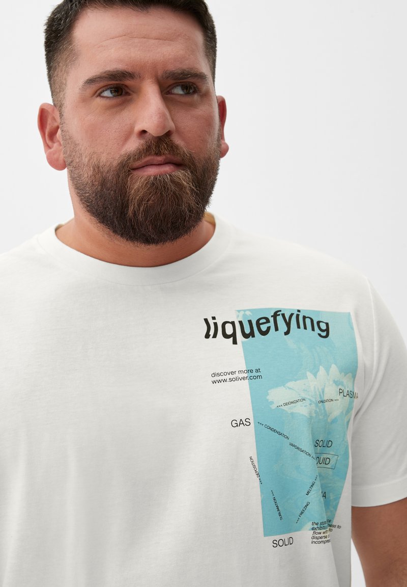 S.Oliver MIT FRONTPRINT - T-Shirt Print - Weiß
