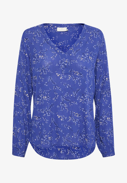 Kaffe KARIKKA AMBER - Bluse - Mazarine Blue Infinity Print