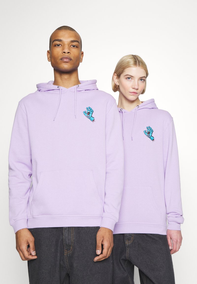 Santa Cruz SCREAMING HAND CHEST HOOD UNISEX - Kapuzenpullover - Digital Lavender
