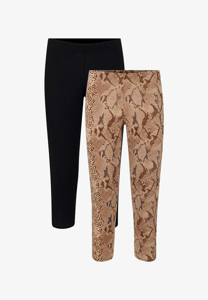Harmony 2ER-PACK - Leggings - Hosen - Camel Schwarz