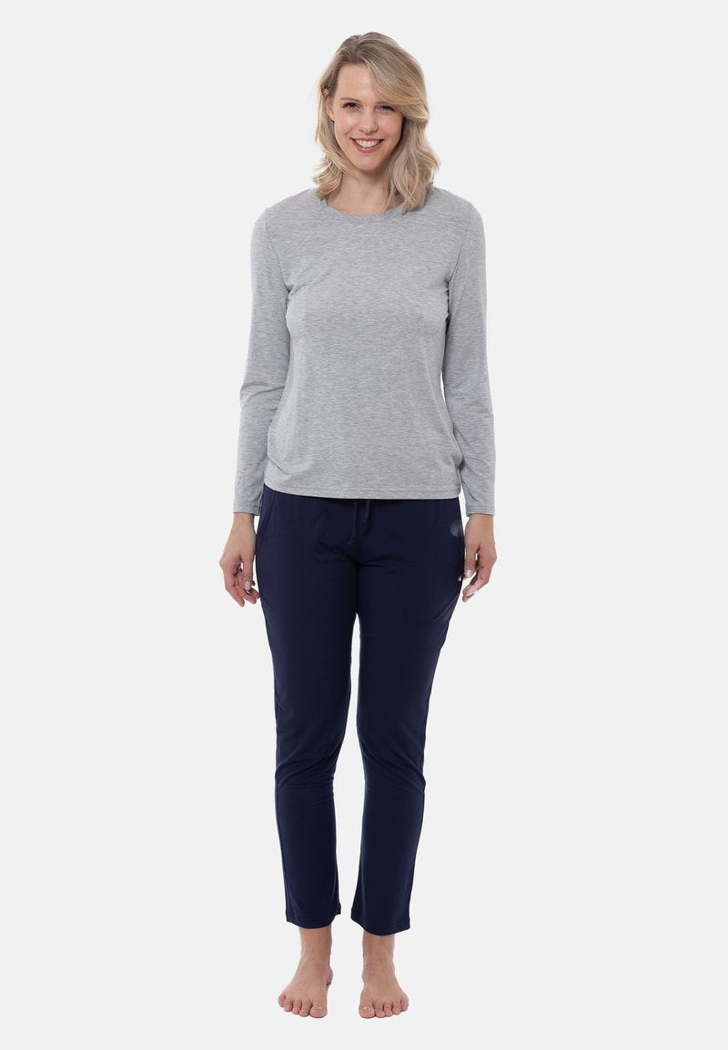 MEY SET - Pyjama - True Blue Grey Melange