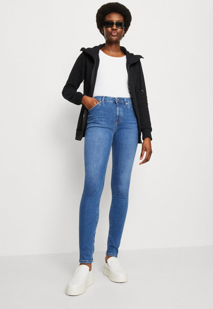 Marc O'Polo DENIM TROUSER HIGH WAIST REGULAR LENGTH - Jeans Skinny Fit - Multi/mid Cobalt Blue
