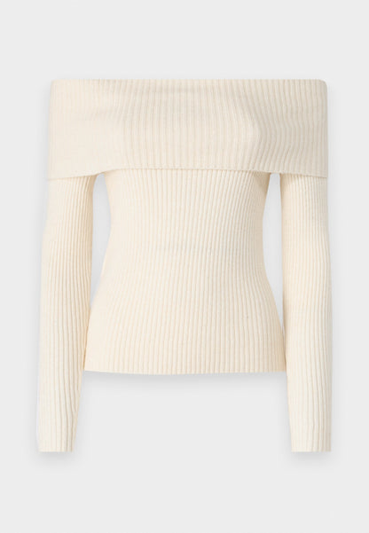 ONLY Petite ONLKATIA OFF SHOULDER - Jumper - Whitecap Gray
