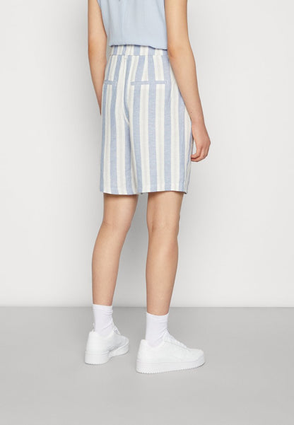 ONLY ONLCARO LONG - Shorts - English Manor Stripes/cloud Dancer/gray Violet