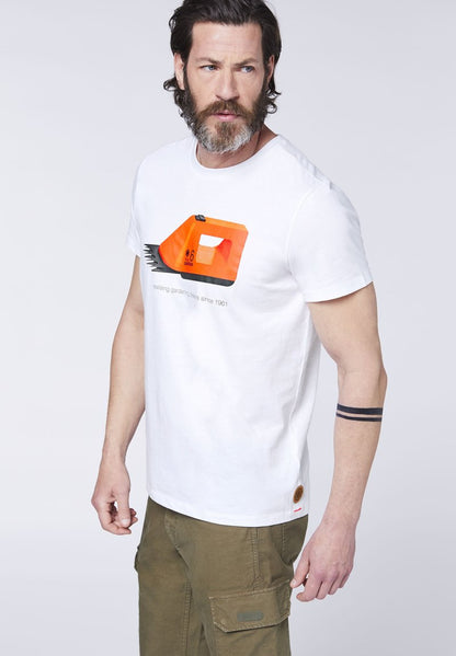 Gardena MIT GRASSCHEREN FRONTPRINT - T-Shirt Print - Bright White