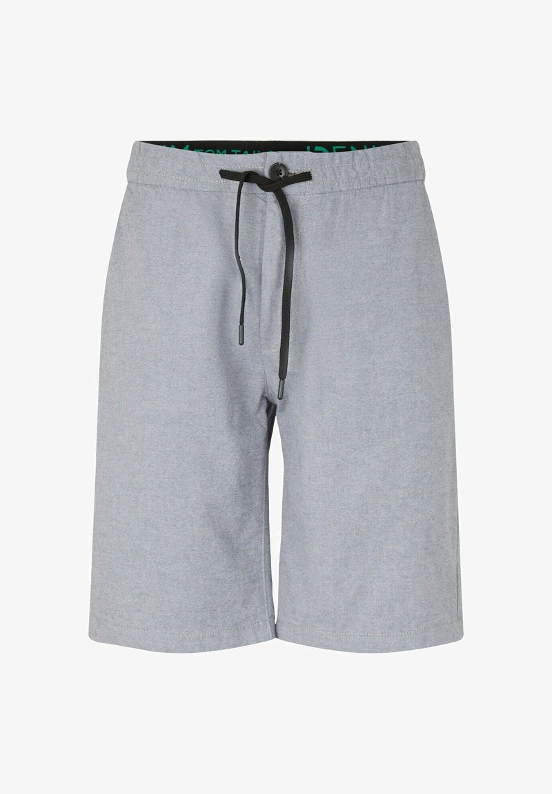 TOM TAILOR Denim Shorts - Medium Grey Yarn Dye Stripe