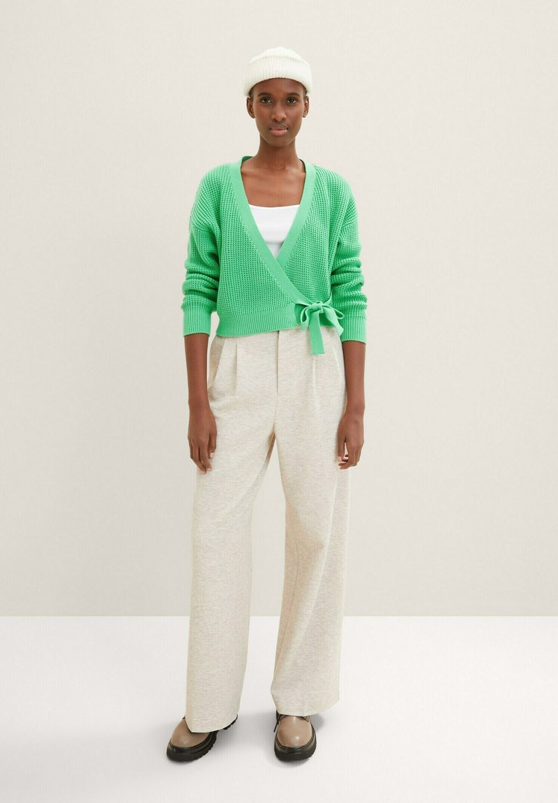 TOM TAILOR Denim IN WICKEL-OPTI - Strickjacke - Strong Green
