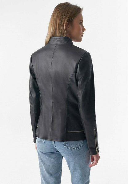  Lederjacke - Black