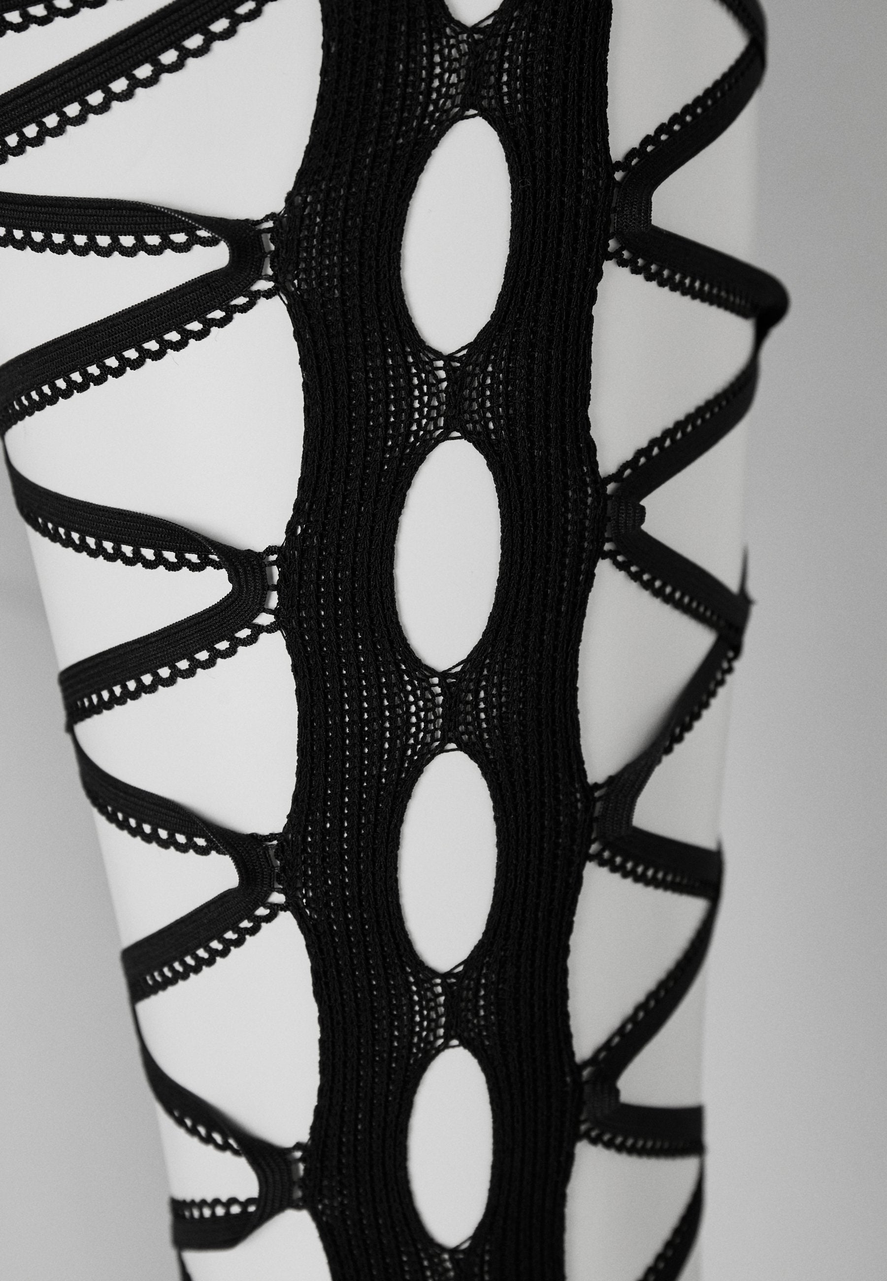  SQUIGGLE TIGHTS - Leggings - Trousers - Black