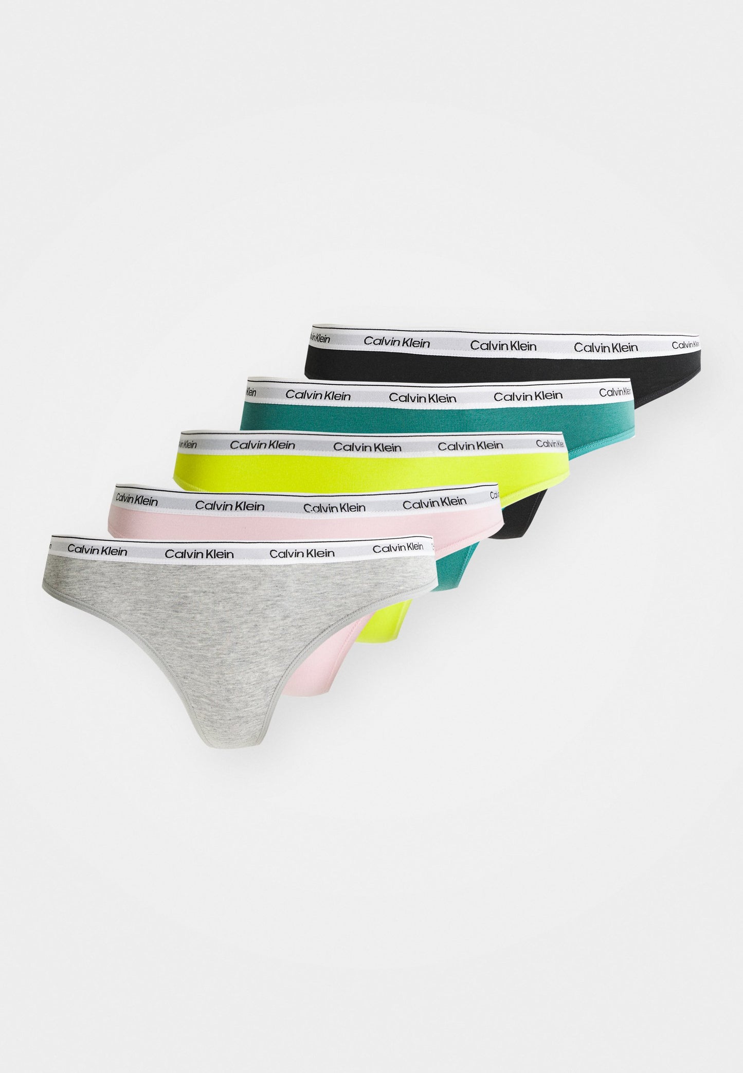 CALVIN KLEIN UNDERWEAR THONG ICON LOGO 5 PACK - Thong - Black/white/grey Heather/potpourri