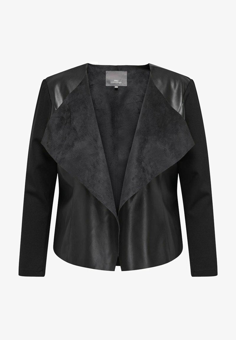 ONLY CARMAKOMA CURVY - Kunstlederjacke - Black