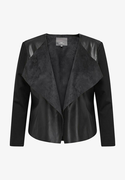 ONLY CARMAKOMA CURVY - Kunstlederjacke - Black