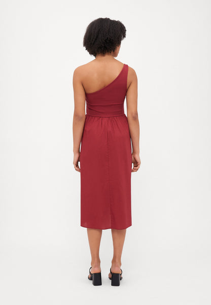 ONLY Petite ONLIRIS LIFE ONE SHOULDER - Day Dress - Ruby Wine