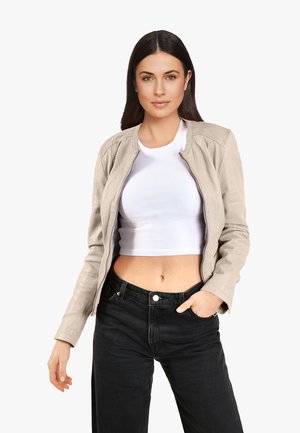  WILLOW DENVEY - Lederjacke - Almond