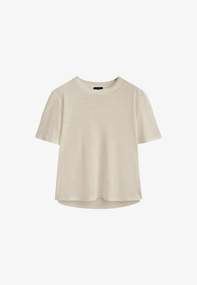 Massimo Dutti SHORT SLEEVE - T-Shirt Basic - Beige