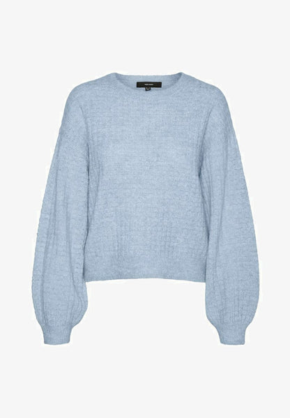 Vero Moda VMELISA LS O-NECK GA EP - Strickpullover - Skyway