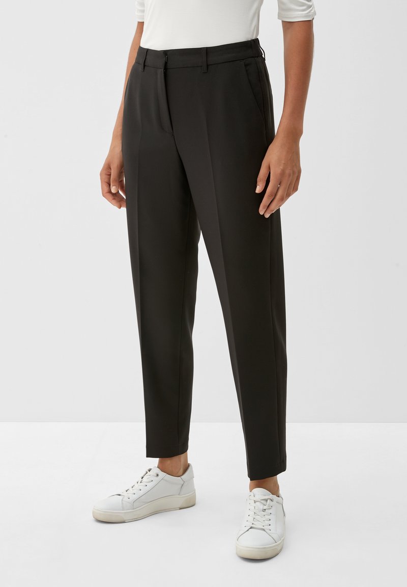 S.Oliver BLACK LABEL ELEGANTE 7/8 - Stoffhose - True Black