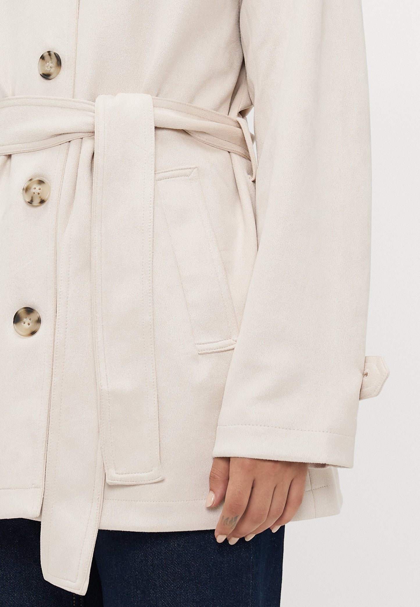 ONLY Petite ONLDIANE LIFE COAT - Short Coat - Pumice Stone