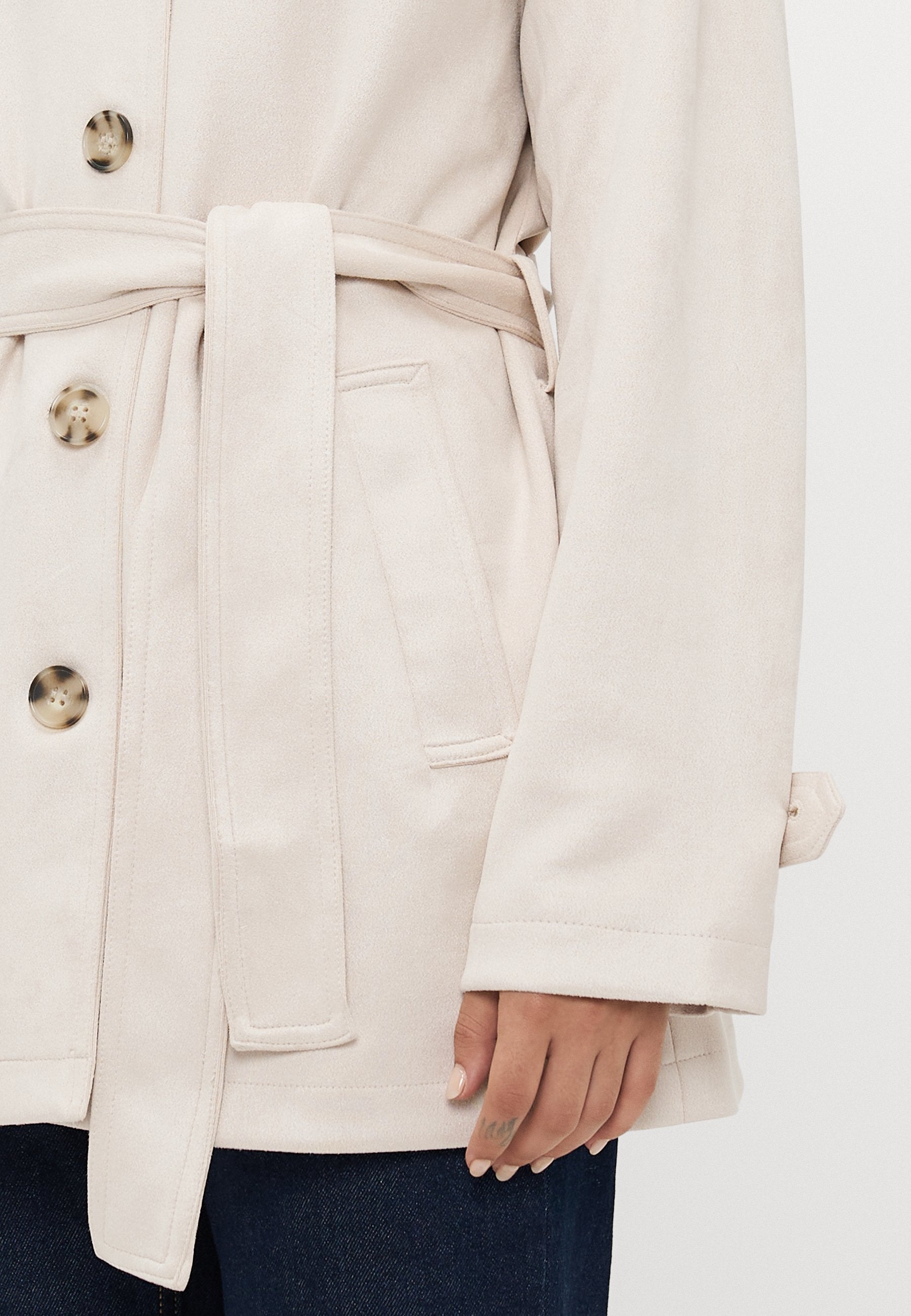 ONLY Petite ONLDIANE LIFE COAT - Short Coat - Pumice Stone