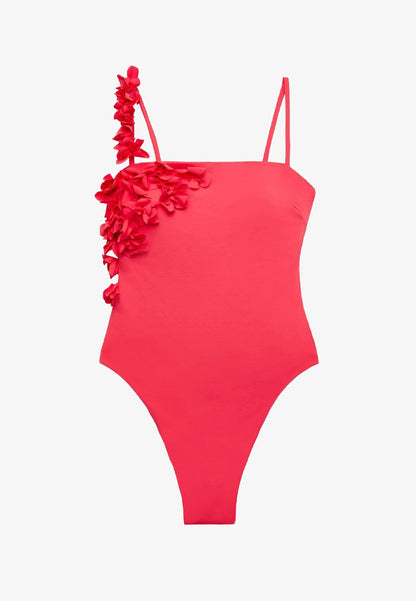 Oysho APPLIQUÉ BANDEAU - Badeanzug - Coral
