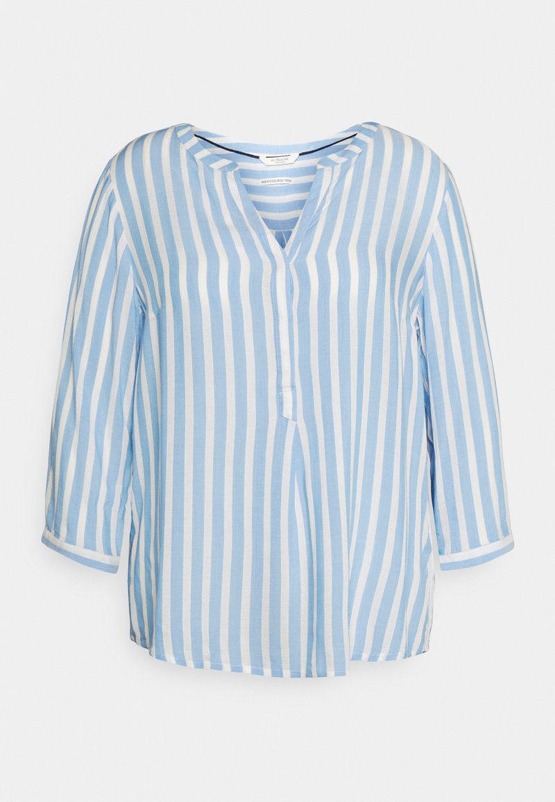 MY TRUE ME TOM TAILOR BLOUSE STRIPED - Bluse - Bleu/white