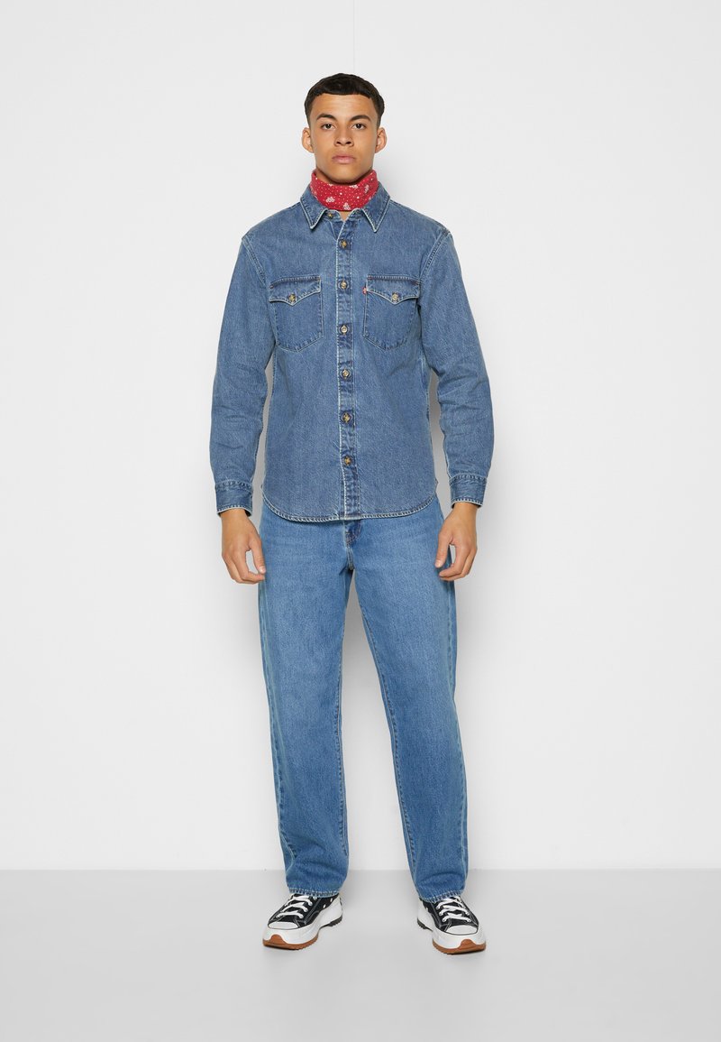  RELAXED FIT WESTERN - Hemd - Indigo Stonewash