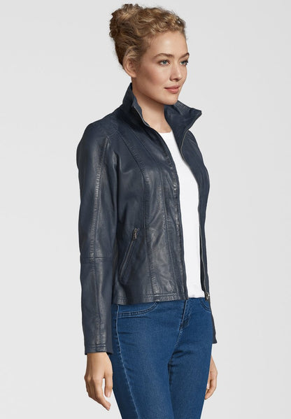  LEA - Lederjacke - Navy