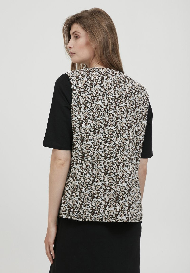 Fransa FRBAQUILLI 2 WAISTCOAT - Weste - Sand Flower Mix