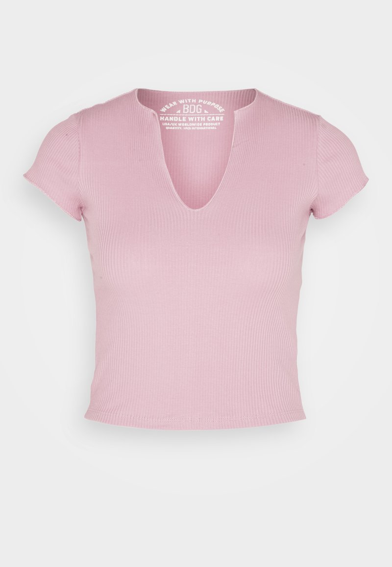 BDG Urban Outfitters NOLA NOTCH NECK - T-Shirt Basic - Pink