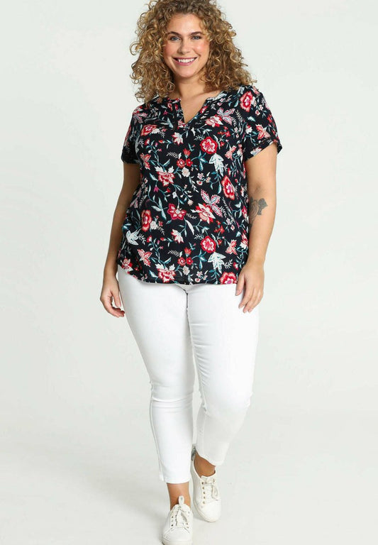  AJOURÉE AUX MANCHES ET AU COL - Bluse - Navy