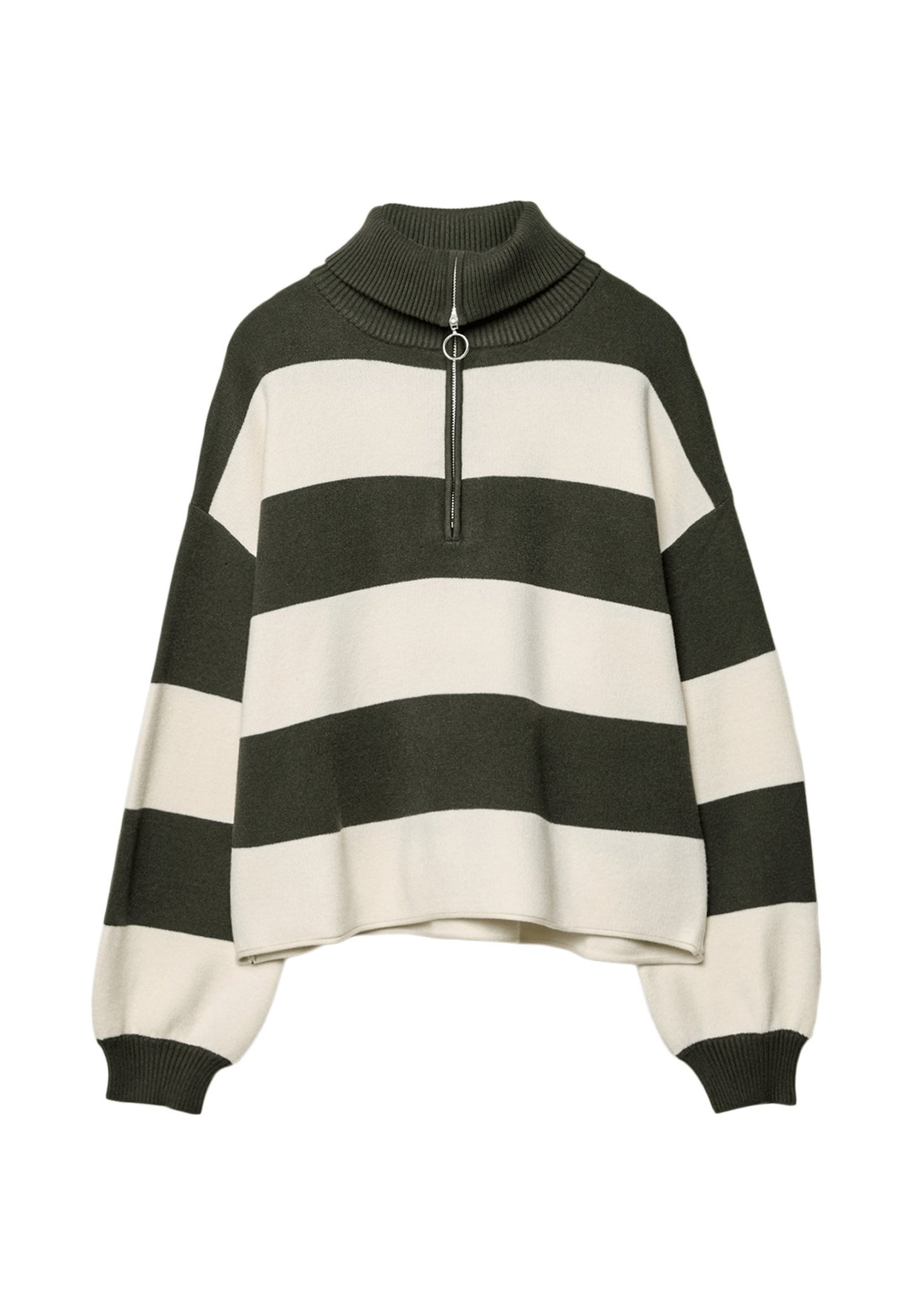 Stradivarius WITH ZIP - Jumper - Green