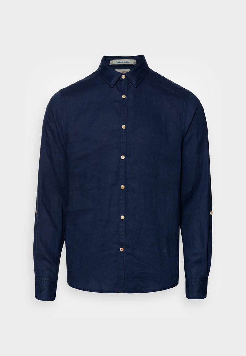 Scotch & Soda REGULAR FIT SHIRT WITH SLEEVE ROLL UP - Hemd - Marine
