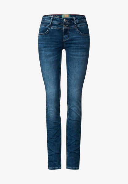 STREET ONE Jeans Slim Fit - Blau