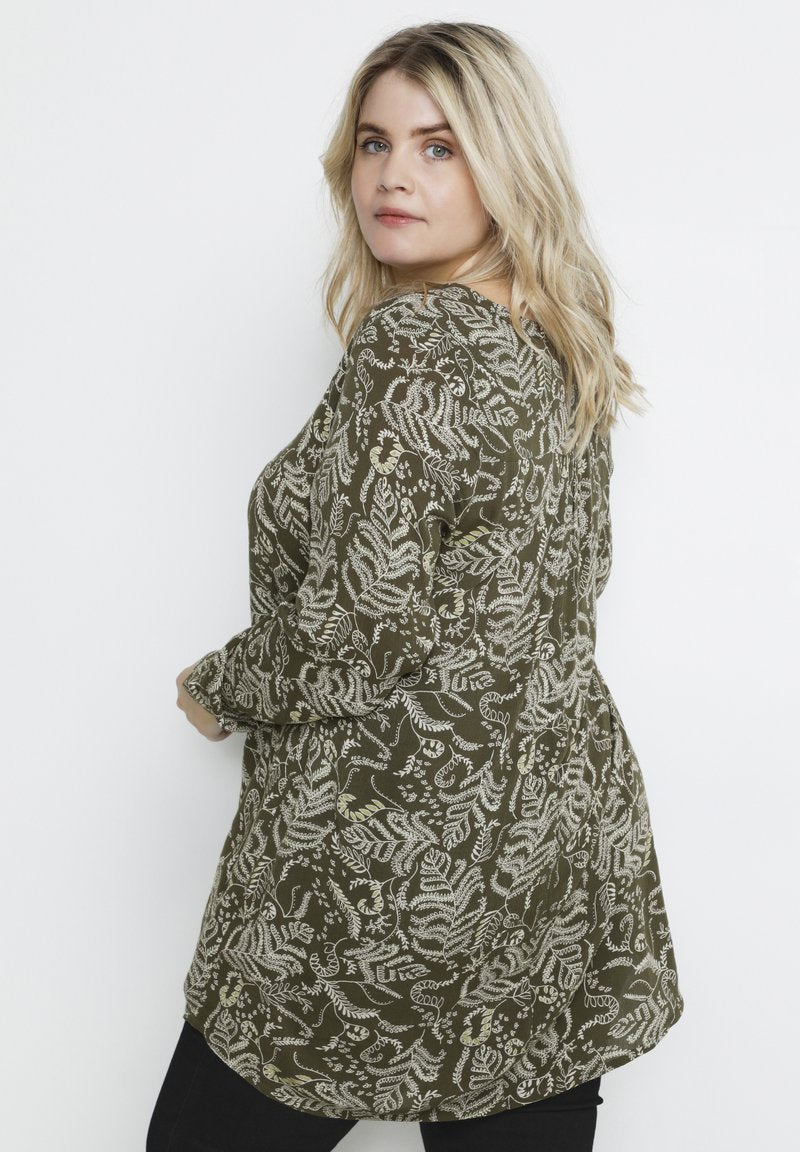  KCLISE - Bluse - Grape Leaf Leaf Print