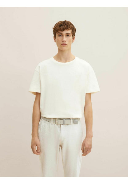 TOM TAILOR Denim MIT RÜCKENPRINT - T-Shirt Print - Soft Light Beige