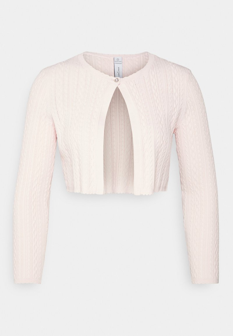 Needle & Thread TEXTURED KNIT CROP - Strickjacke - Pink