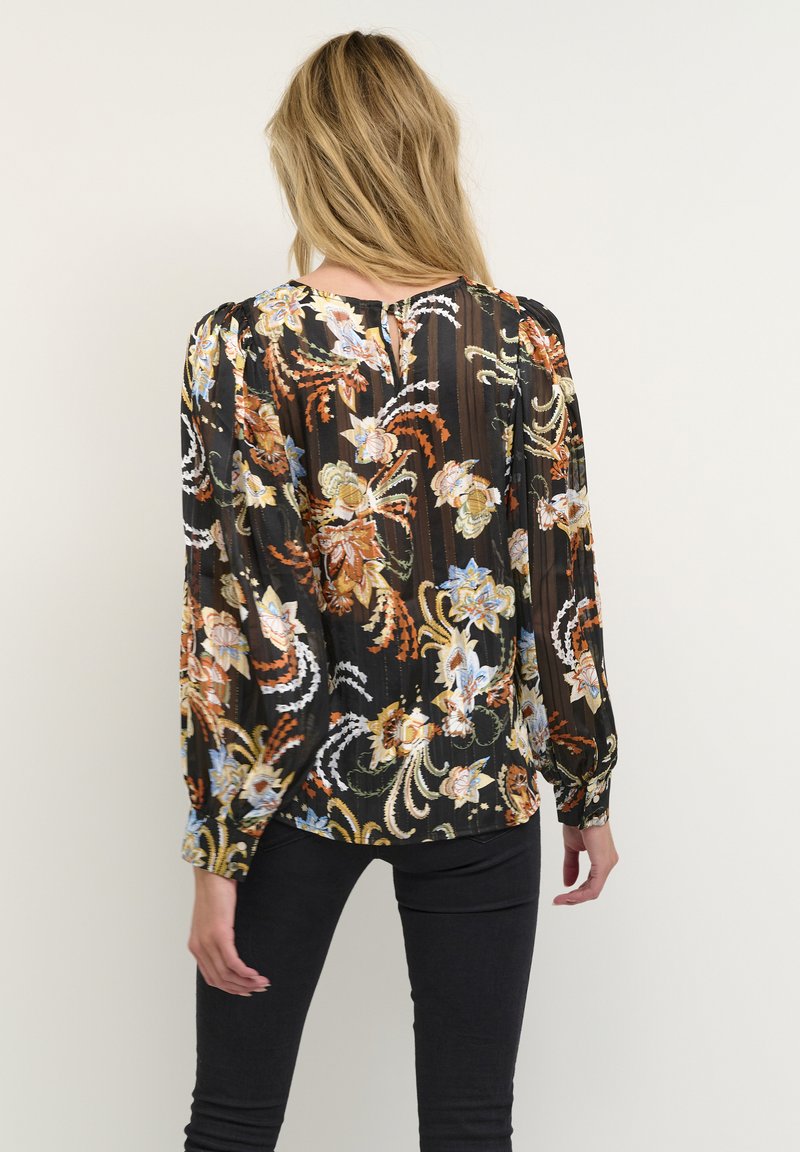 Kaffe KASIMI - Bluse - Black Red Multi Flower