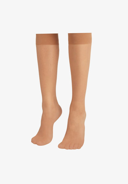 Calzedonia TRANSPARENTE KNIESTRÜMPFE 8 DENIER MIT KOMFORTBÜNDCHEN - Kniestrümpfe - Black