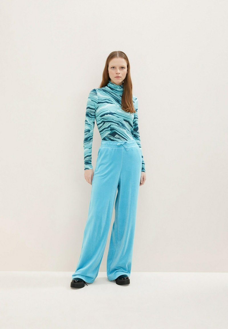TOM TAILOR Denim SAMT OPTIK - Stoffhose - Blue Voltage
