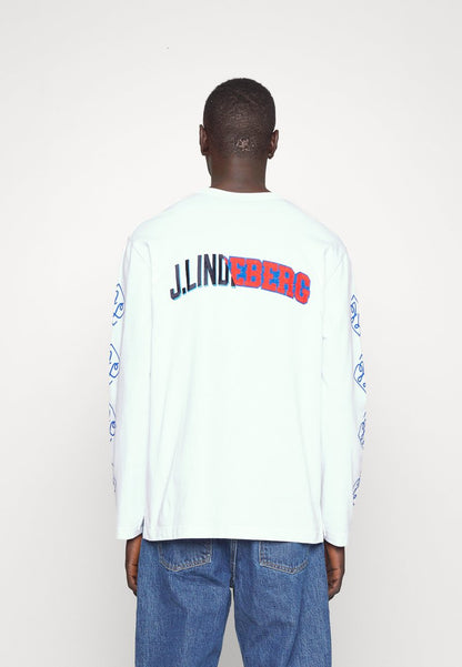 J.Lindeberg CAMILO GRAPHIC - Langarmshirt - Cloud White