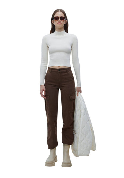 PULL & BEAR COLOURFUL HIGH - Strickpullover - Mottled Beige