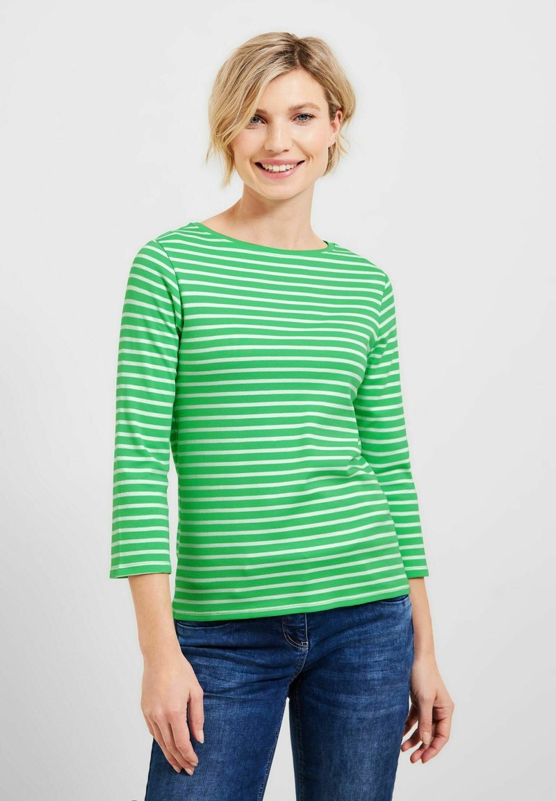 Cecil MIT STREIFENMUSTER - Langarmshirt - Grün