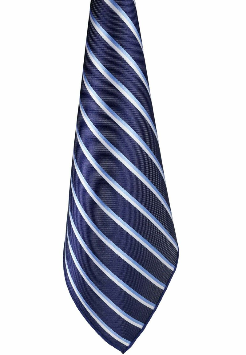  SET - Einstecktuch - Stahlblau Royalblau Himmelblau Weiss Gestreift