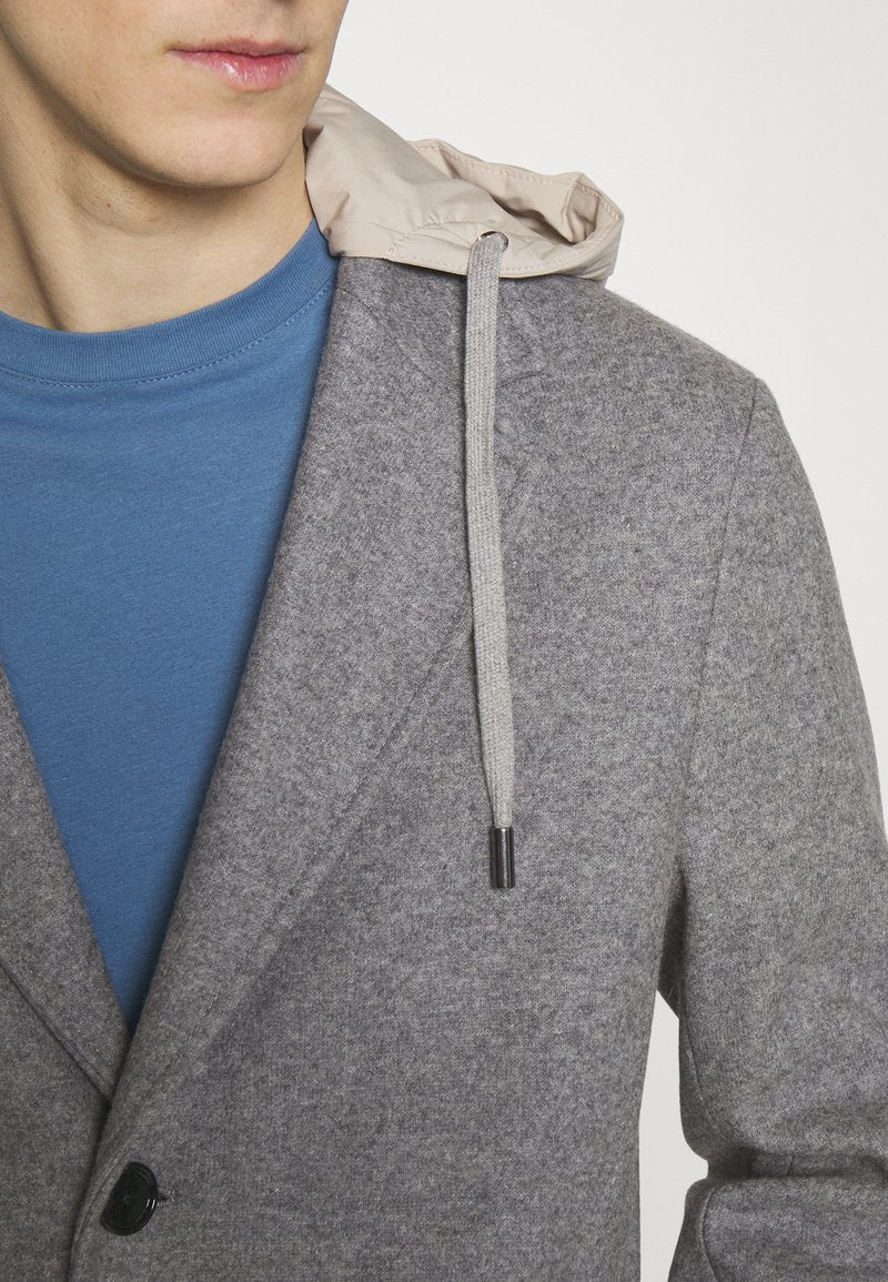 Boss CAM HOOD - Kurzmantel - Dark Grey