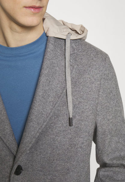 Boss CAM HOOD - Kurzmantel - Dark Grey