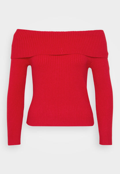 ONLY Petite ONLKATIA OFF SHOULDER - Jumper - Whitecap Gray